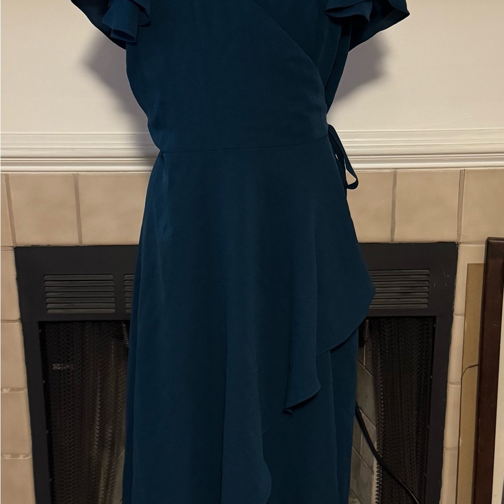 City Chic Green Wrap Cocktail Dress